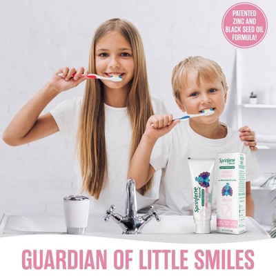SprinJene Kids Tarter Control Fluoride Toothpaste - Bubblegum - 3.5oz/2ct: Gel, Paraben-Free, Vegan