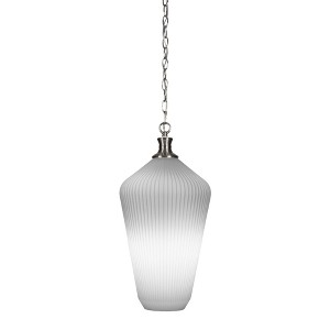 Toltec Lighting Carina 1 - Light Pendant in  Brushed Nickel with 11" Opal Frosted Shade - 1 of 1