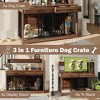 Whisen Dog Crate & Side Table & Dog Kennel with Sliding Iron Door, Ample Storage Space - 4 of 4