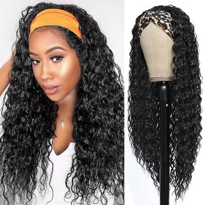 Jessie's Wig 26 Inch Curly Wig Synthetic Hair Headband Wig Black Color 1 Pc/Pack - 1 of 4