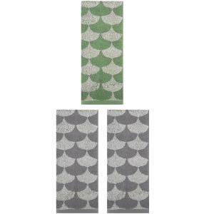 REGALWOVEN 3 Pack Geometric Pattern Soft Absorbent Cotton Hand Towels for Bathroom 13" x 29" - 1 of 4