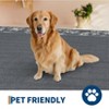 Soft Non-Slip Area Rug: Machine Washable, Low Pile Non Shedding, Solid Border & Floral Farmhouse Design for Home Spaces - 3 of 4