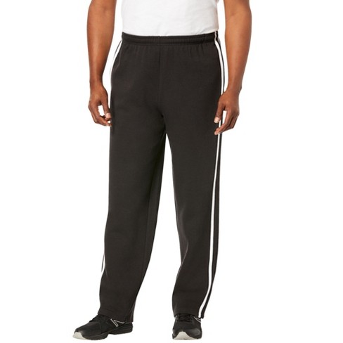 Kingsize Men's Big & Tall Side Stripe Fleece Sweatpants - Big - 9xl, Black  : Target