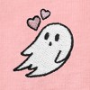 DALIX Heartly Ghost Embroidered Soft Cotton Short Sleeve T Shirt Womens - 4 of 4