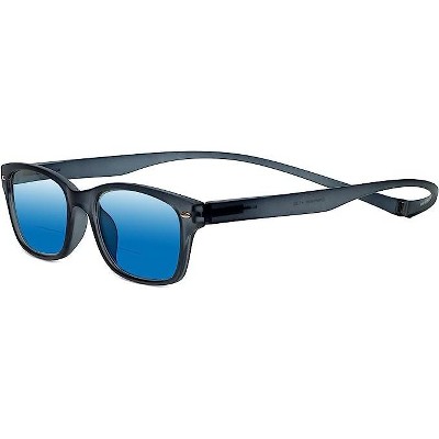 Magz Greenwich Magnetic Front Connecting Polarized Sun OR Bi-Focal Sunglasses in Rainbow Stripe Multi-Color Black