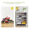 5 Tier Shoe Storage Cabinet with Glass Doors & Adjustable Shelf for Entryway, 20 Pairs Slim Wood Shoe Rack Organizer for Hallway Apartments - 3 of 4