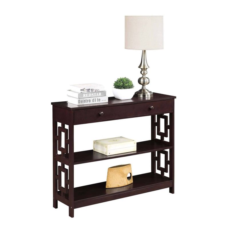 Town Square 1 Drawer Console Table with Shelves - Breighton Home, 4 of 8