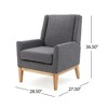 Fabric Mid-Century Modern Accent Chair with Padded Cushion - 3 of 4