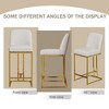 Kumasinova Set of 2 Counter Height Bar Stools, Modern Counter Stools with Metal Legs, Dining Bar Chairs Set, Flexible Dining Chairs - 3 of 4