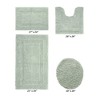 Lux Premium 100% Cotton Tufted Solid Reversible 4 Piece Bath Rug Set – Ultra-Soft, Water-Absorbent, Durable, Machine Washable Bathroom Rug - 2 of 4