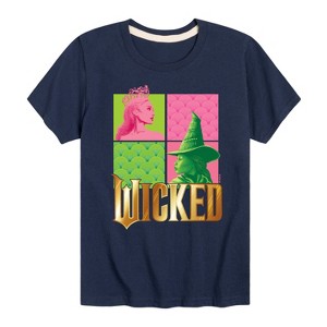 Boys' - Wicked - Glinda and Elphaba Logo Short Sleeve Graphic T-Shirt - 1 of 4