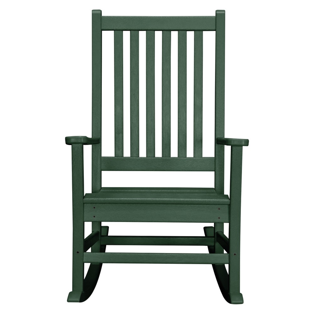 Photos - Garden Furniture POLYWOOD St. Croix Rocking Chair - Green: Durable Outdoor Patio Furniture, Weather-Resistant