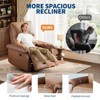 Swivel Rocking Nursery Manual Recliner Chair Rocker Recliner Glider Deep Seat PU Leather Sofa Chair with High Backrest - 4 of 4