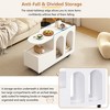 KTMBDW End Table, Side Table with Drawer and lockable Wheels, 11.8'' Mobile Nightstand with Multi-layer Storage for Living Room, Bedroom - 4 of 4