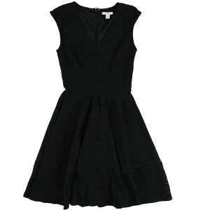 bar III Womens Mesh Fit & Flare Dress - 1 of 2