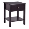 Costway 2 PCS Nightstand End Table Storage Display  Furniture Drawer Shelf Beside - 2 of 4