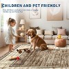 Washable Non-Slip Plaid Carpet - Modern Short Pile Rug for Living Room, Bedroom & Laundry Room - Soft Anti-Foul Home Decor - 4 of 4