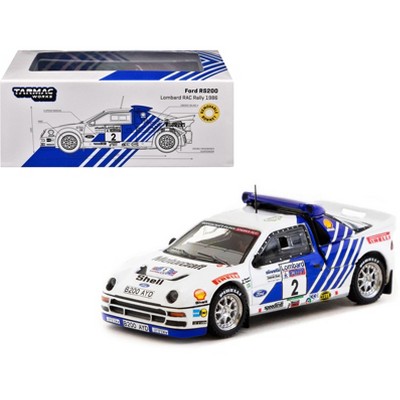 Ford RS200 #2 "Lombard RAC Rally" (1986) "Hobby64+" Series 1/64 Diecast Model Car by Tarmac Works