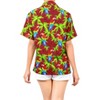 HAPPY BAY Women's Button Down Summer Beach Party Colorful Shirt Hawaiian Short Sleeve Vacation Button Up Dress Shirts Colorful for Women - 3 of 4