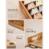 Acacia Wooden Tea Box Organizer with Drawer, Tea Chest for Tea Bags Storage, Wooden Tea Tray and Containers for Countertop Display - 3 of 4