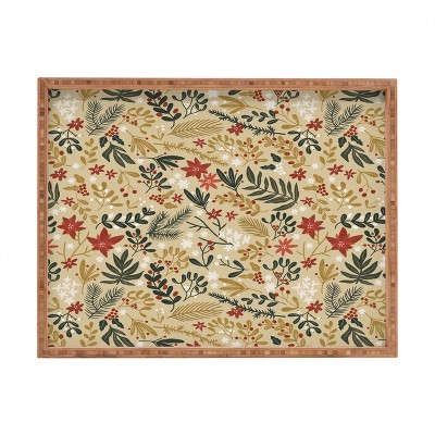 Marta Barragan Camarasa Happy holidays nature Rectangular Tray -Deny Designs