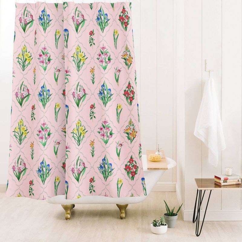Evanjelina and Co Japanese Collection Shower Curtain Pink - Deny Designs, 3 of 4