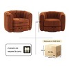 Coolbibila 360° Modern Teddy Fabric Upolstered Round Swiel Accent Chair,Comfy Living Room Bedroom Swiel Barrel Armchair,Single Seater Sofa - 3 of 4