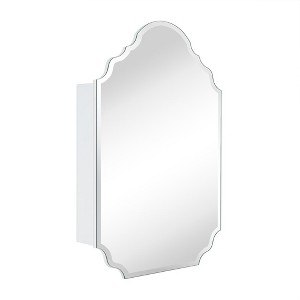 TEHOME 20 in. W x 30 in. H Novelty/Specialty Irregular Arched Metal Beveled Frameless Medicine Cabinet with Mirror - 1 of 4