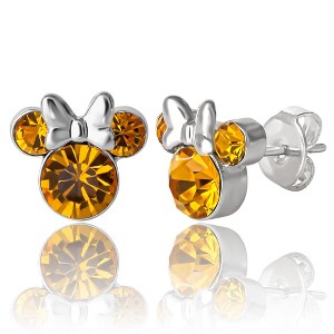 Disney Womens Minnie Mouse Birthstone Stud Earrings - 1 of 4