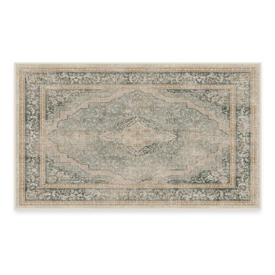 Ruggable Adeline Washable Vintage Persian Area Rug - Natural Sage 3'x5 ...