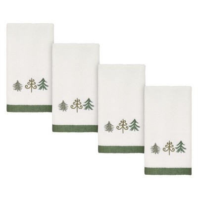 Avanti Linens Christmas Trees 4 Pc Fingertip Towel Set