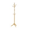 NAYSAYE Coat Hanger Solid Wood Freestanding Coat Rack with 10 Hooks for Entryway Bedroom or Living Room, Natural, 17.5"*17.5"*72" - 2 of 4