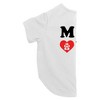 Lost Gods Meow Heart Paw Print  Dog T-Shirt - White - Small - 4 of 4