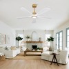 TOBILI 52 Inch Indoor Ceiling Fans With Lights, Dimmable LED, 5 Solid Wood Blades,Ceiling Fan with light for Bedroom, Living Room, Study Room - 2 of 4