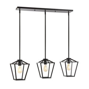 36.5" 3-Light Grace Industrial LED Pendant for Dining Room, Adjustable Height - JONATHAN Y - 1 of 4