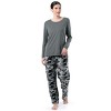 Fruit of the Loom Women's Long Sleeve Crew Neck Top and Fleece Bottom Pajama Set - 2 of 4