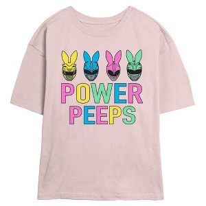 Junior's Power Rangers Fun Power Peeps T-Shirt - 1 of 3