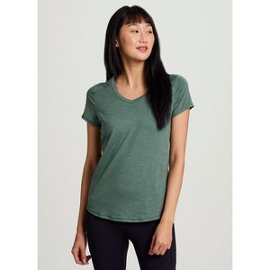 RBX Active Women's V-Neck Athletic Tee Quick Drying Buttery Soft Short Sleeve Running T-Shirt - 1 of 4