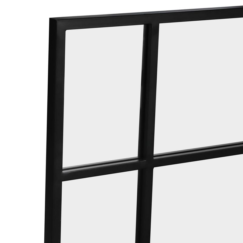 Neutypechic Window Pane Metal Framed Decorative Wall Mirror, 5 of 8