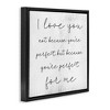 Stupell Industries Love Not Perfect Inspirational Romance, 18" x 18" - 3 of 4