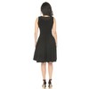 White Mark Women's Solid Fit and Flare Dress - 3 of 4