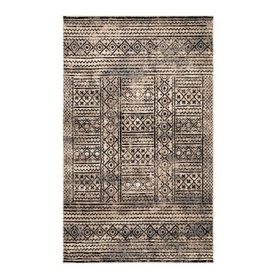 Vintage Rustic Distressed Modern Indoor Runner or Area Rug by Blue Nile Mills