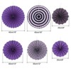 Unique Bargains Paper Hanging Decorative Folding Fans 8" 12" 16" 6 Pcs - 2 of 4
