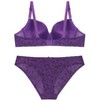 Agnes Orinda Women's Plus Push-Up Underwire Comfort Undergarment Set - 2 of 4