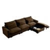 122" Corduroy Cloud L-Shaped Modular Sectional Sofa with Deep Seat & Storage Ottoman - 3 of 4