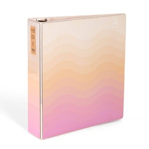 Yoobi Evolve 2" 3 Ring Binder Printed Tangerine Dream Scallop - 1 of 4
