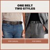 Men's Two-in-One Reversible Leather Belt, Brown Black Casual Everyday Classic Harness Buckle Belt, One Size, Cut For Fit - Wrangler - 3 of 4