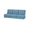 Fabric Contemporary 3-Seater Sofa with Button Tufted Waffle Stitch, Large Seating Area and Assembly Required - 2 of 4