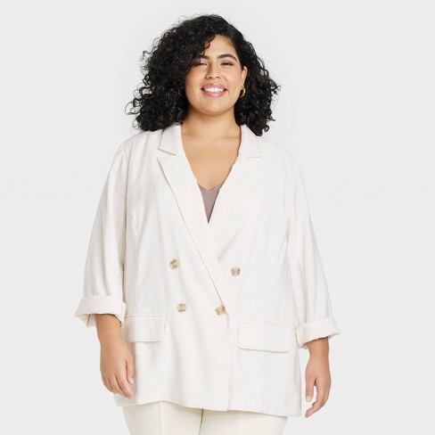 Women's Oversized Fall Blazer - A New Day™ Tan Xs : Target