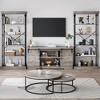 6 Tier Bookshelf Industrial Bookcase Wood Tall Standing Bookshelves Wood Vintage Display Rack Rustic Bookshelf - 4 of 4